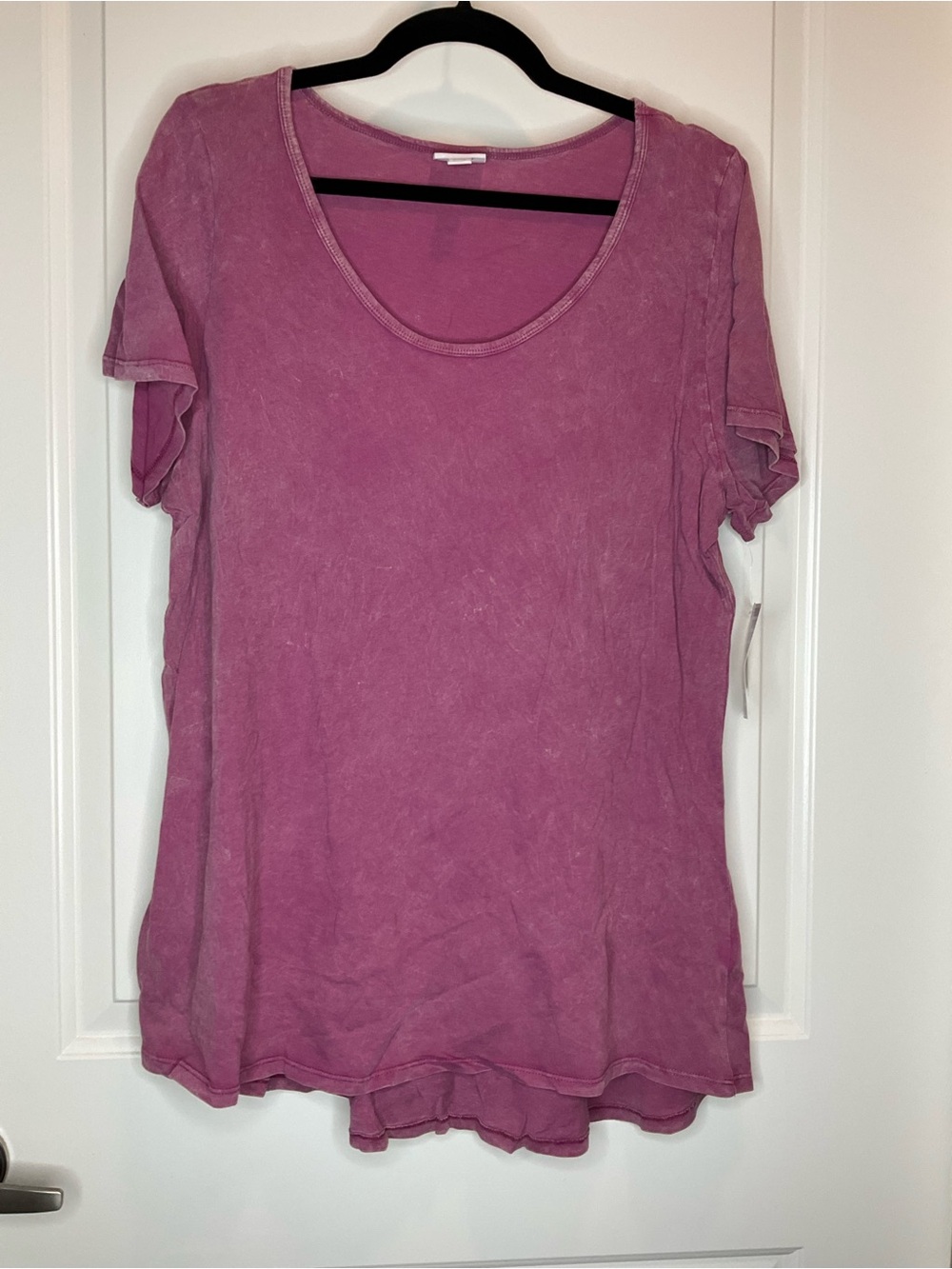 LuLaRoe Classic Scoop Neck Short Sleeve Tee in Mauve Pink 2XL